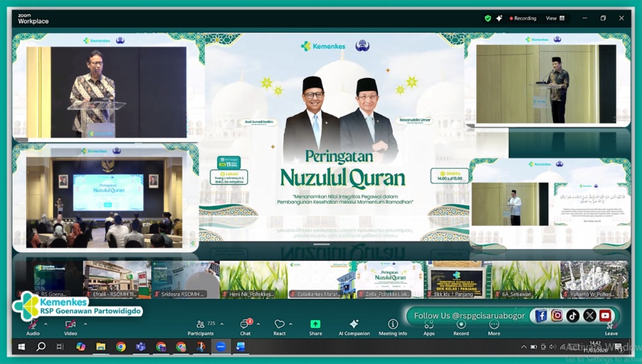 RS Goenawan Ikuti Nuzulul Qur'an Virtual Bersama Menteri Kesehatan RI