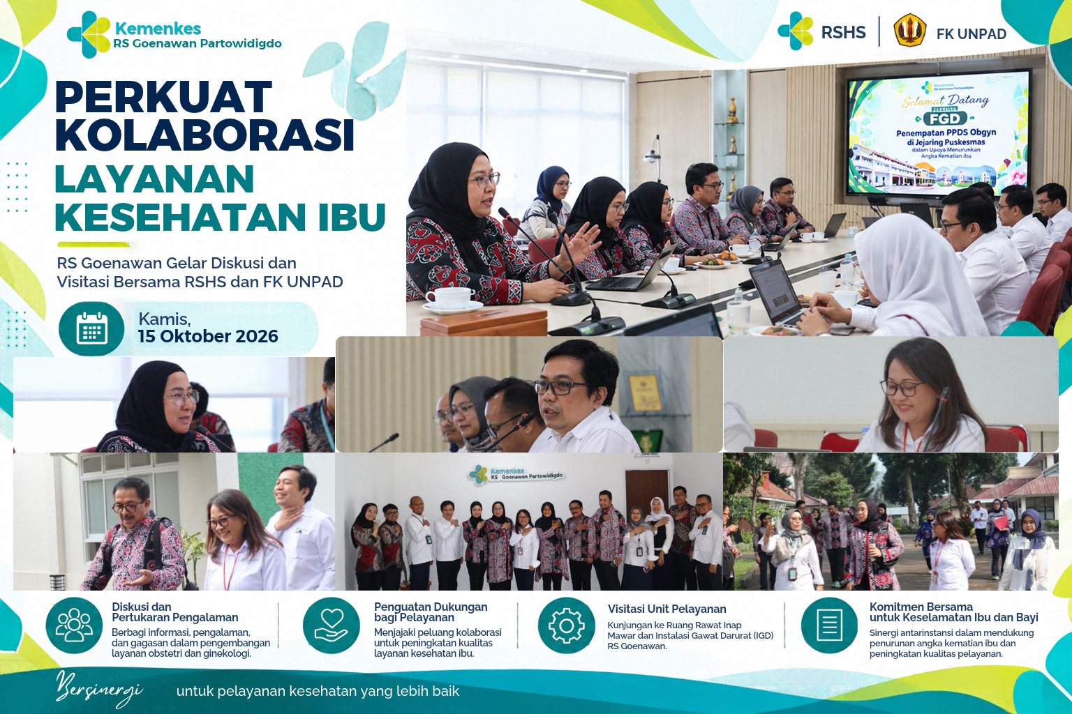 Perkuat Kolaborasi Layanan Kesehatan Ibu, RS Goenawan  Gelar Diskusi dan Visitasi Bersama RS Hasan Sadikin dan FK UNPAD